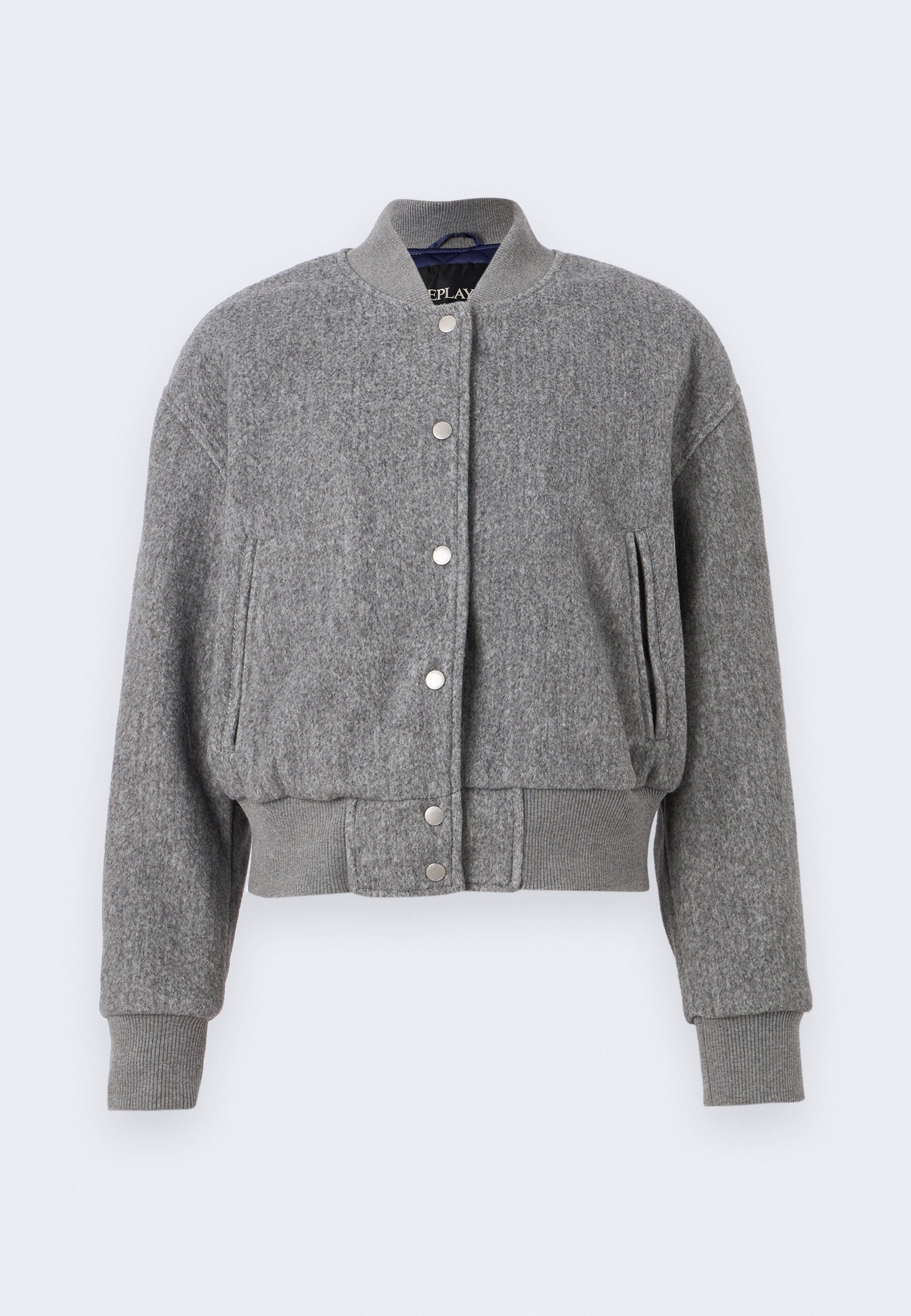 Replay JACKET - Bomber Jacket - grey melange/grey - Zalando