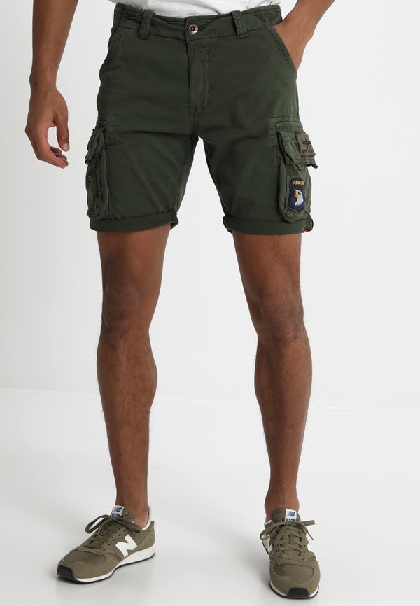 CREW PATCH - Shorts - dark oliv