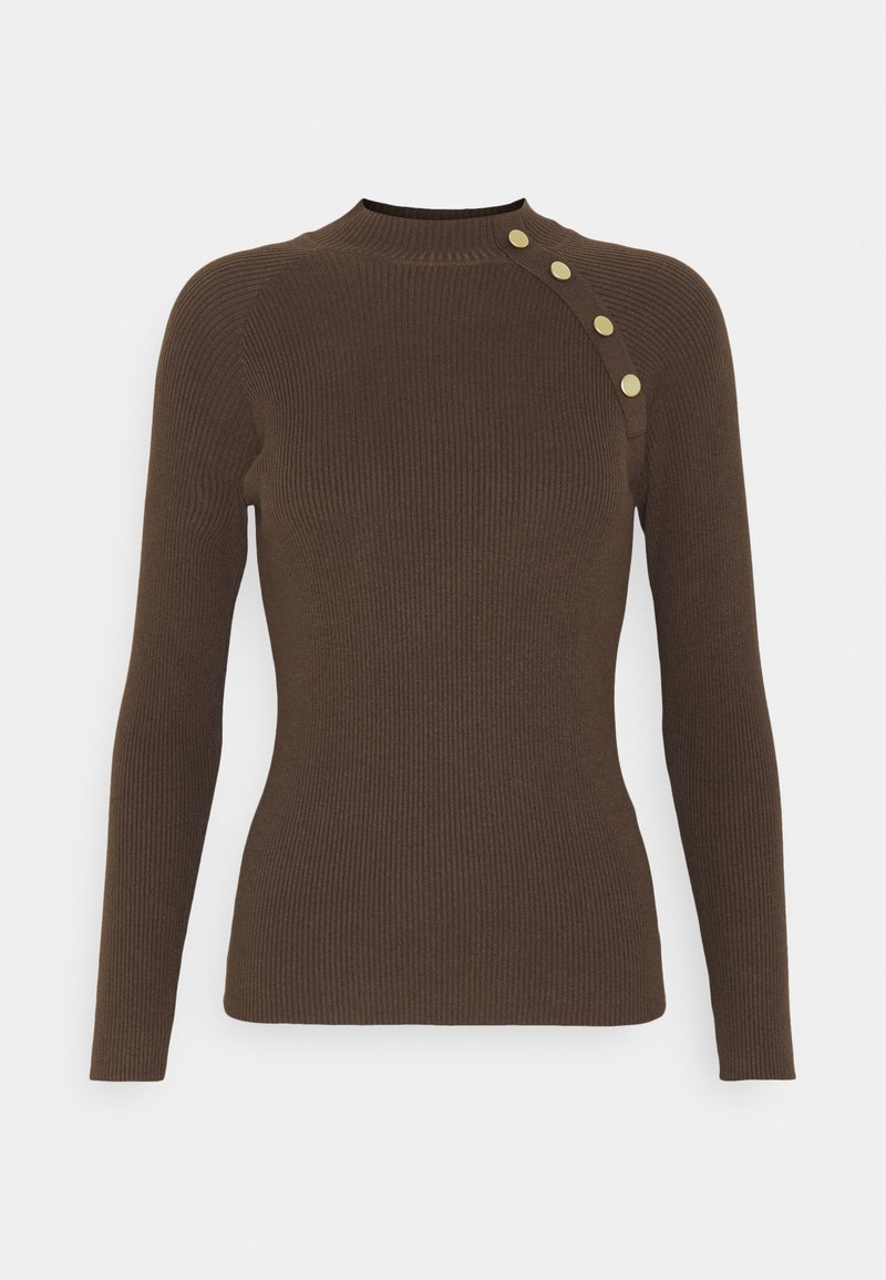 JDY JDYPLUM BUTTON Jersey de punto chocolate brown/marrón Zalando.es
