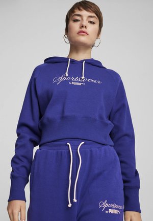 Puma CLASSICS RELAXED  - Pulover s kapuco - lapis lazuli