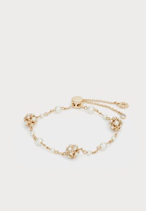 STATIONED SLIDER - Pulsera - gold-coloured/white
