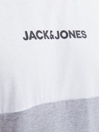Jack & Jones JJEREID BLOCKING TEE - T-Shirt print - white