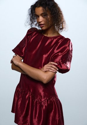 Gina Tricot MINI DRESS - Cocktailkjole - pomegranate