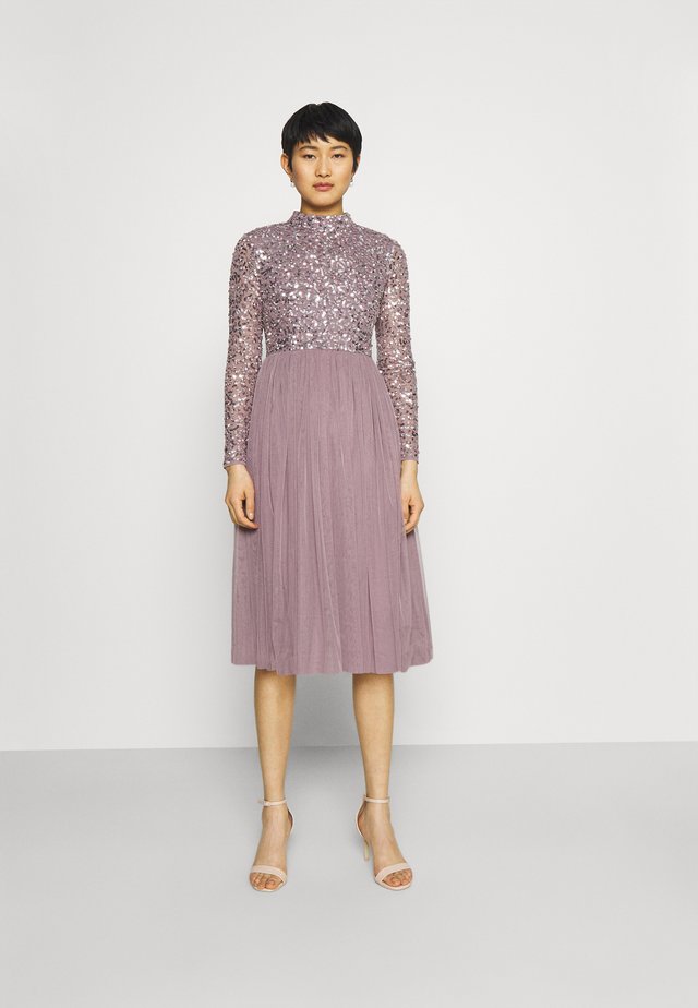 DELICATE SEQUIN MIDI DRESS - Cocktail dress / Party dress - moody lilac