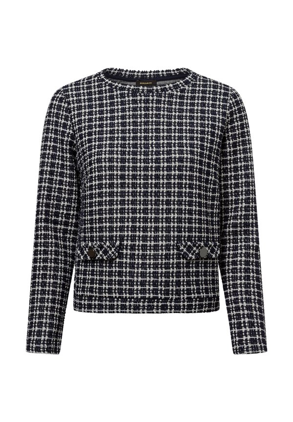 Strickpullover - marine weiß