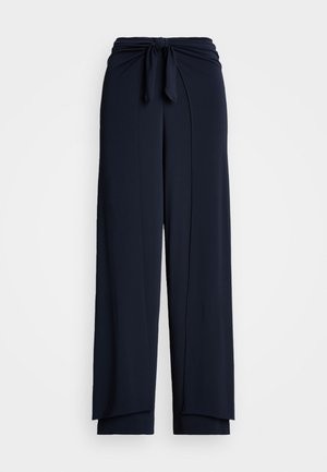 Polo Ralph Lauren JERSEY WIDE LEG WRAP PANT - Püksid - aviator navy