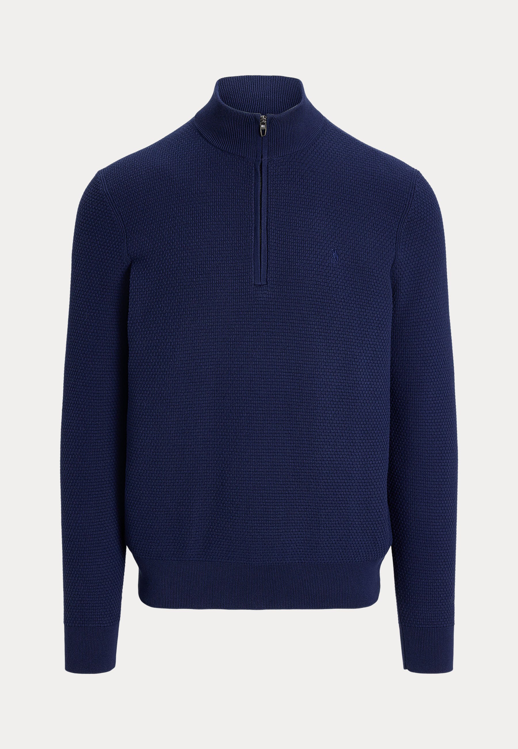 Polo Ralph Lauren MESH KNIT COTTON QUARTER ZIP SWEATER - Pulover