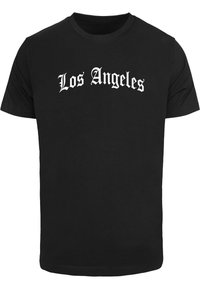 LOS ANGELES WORDING TEE - Tričko s potlačou - black