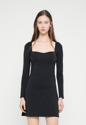 SWEETHEART MINI DRESS  - Trikotāžas kleita - black
