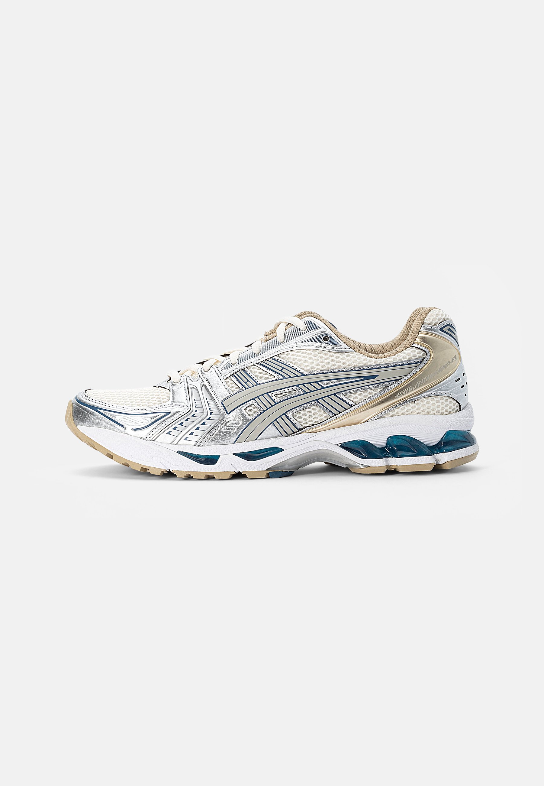 silver asics trainers