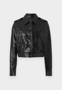 DORA CROPPED JACKET - Jakna od umjetne kože - jet black