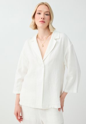 Jimmy Key, THREE-QUARTER SLEEVE WOVEN JACKET - Chemisier - white