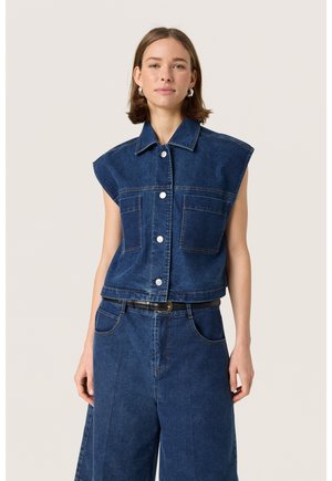 Waistcoat - dark blue denim