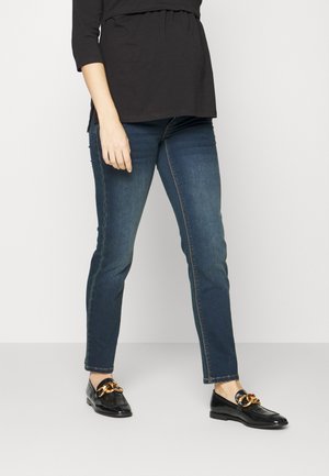MAMA.LICIOUS Mlcilia Jean De Grossesse Skinny Dark Blue – Taille Haute Élastique, Confortable Et Élégant Pour Femme Enceinte