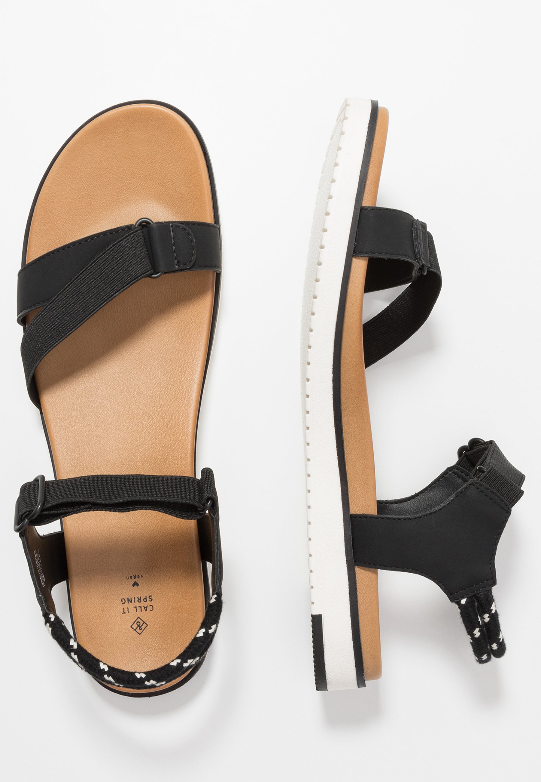 call it spring black sandals