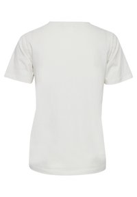 Korte mouwen T-shirt in off-white katoen met een klassieke ronde hals en een eenvoudige achterzijde, met een gladde textuur en een standaard pasvorm.