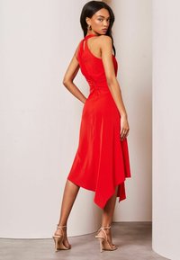 Lipsy COWL NECK DRAPE FRONT RUCHED - Rochie cocktail/Rochie petrecere - red