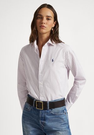 RELAXED FIT STRIPED COTTON SHIRT - Skjortebluse - white/red/blue