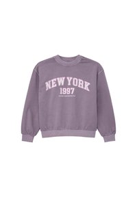 s.Oliver MIT WASCHUNG UND FRONTPRINT - Sweater - flieder