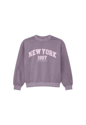 MIT WASCHUNG UND FRONTPRINT - Felpa - flieder