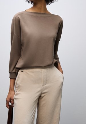 Langærmet T-shirt - brown