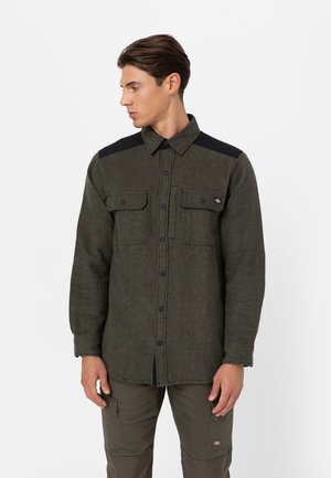 Dickies M HEAVY - Vapaa-ajan kauluspaita - military grn black twill