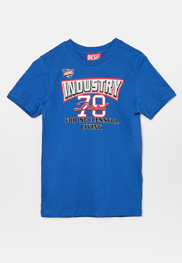 Diesel T-shirt print blauw