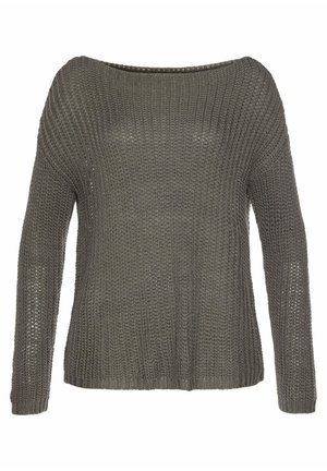 Stickad tröja - khaki
