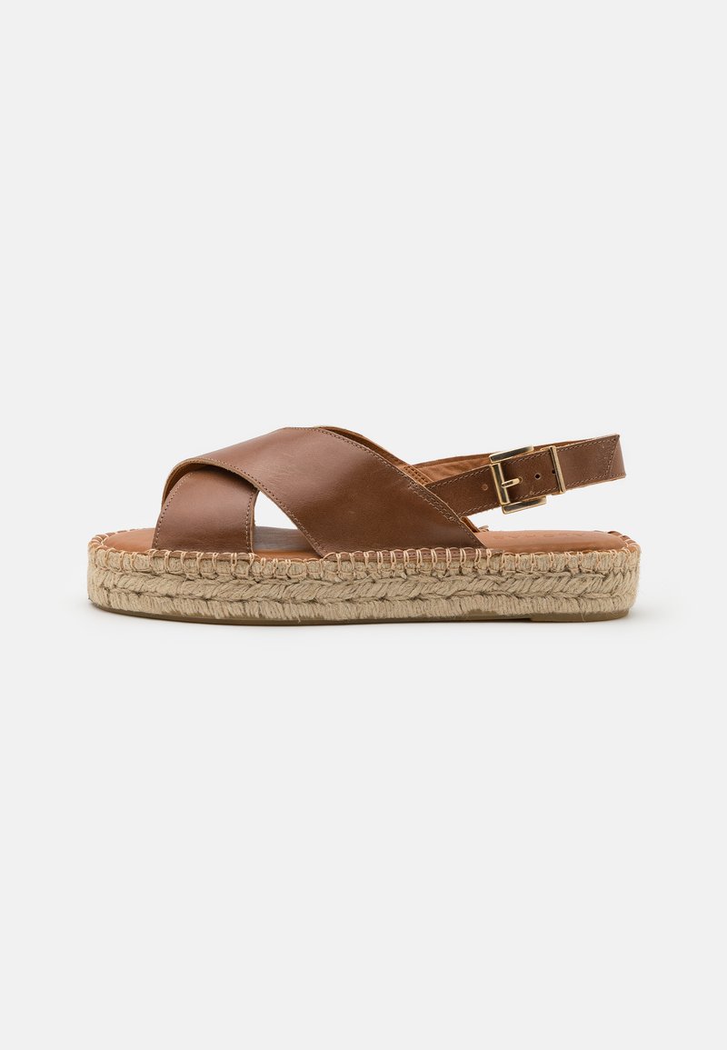 ALOHAS Sandalen met plateauzool camel
