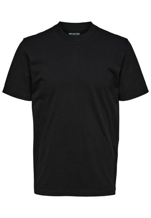 Selected, SLHCOLMAN O NECK TEE - Camiseta básica - black