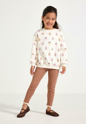 Lindex, LINDEX RIBBED LEGGINGS LINDEX - Leggings - light dusty brown