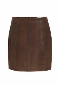 Jupe en cuir - cocoa brown