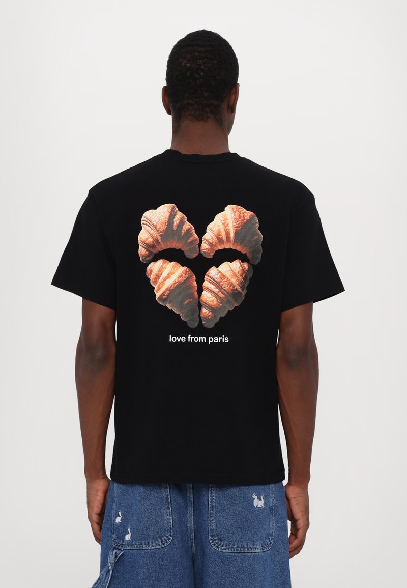 Carne Bollente - CROISSANT CRUSH UNISEX - T-Shirt print - black, Vergrößern