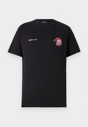 Replay SHORT SLEEVE GRAPHIC - Print T-shirt - black