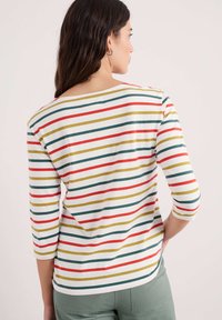Seasalt Cornwall Camiseta de manga larga - multi tri breton orange coral
