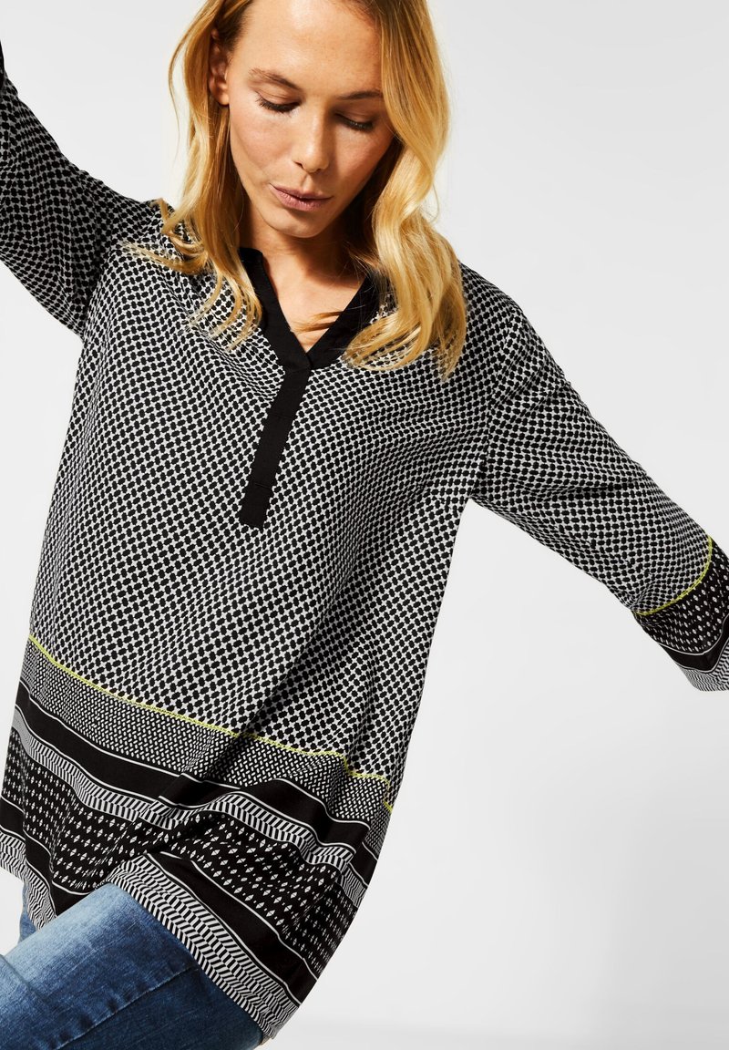 Cecil Minimal Muster Tunika Black Schwarz Zalando De 