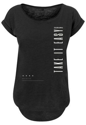 TAKE IT EASY - Print T-shirt - schwarz