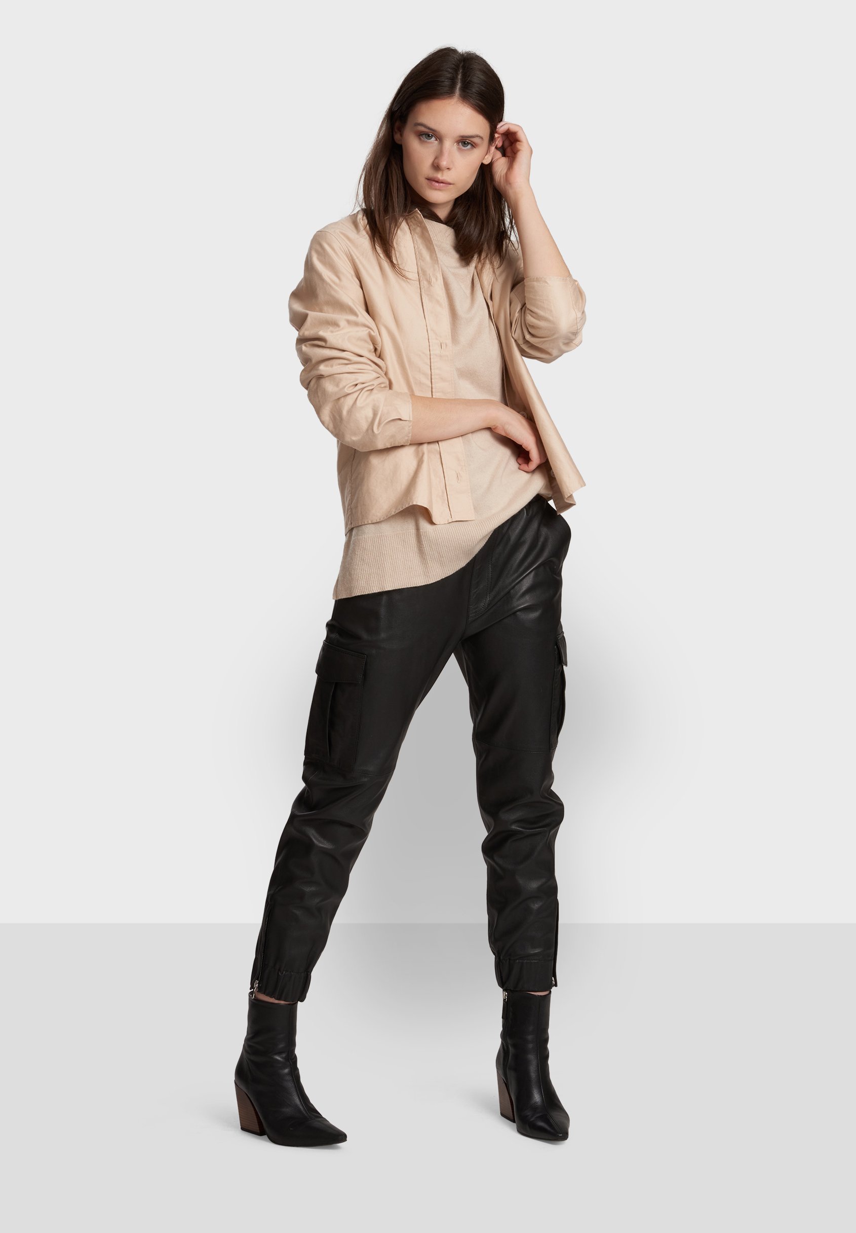 Oakwood CARGO - Leren broek - black/Zwart - Zalando.nl