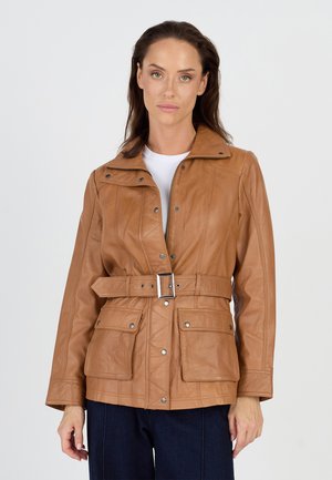 MIT VERDECKTEM REISSVERSCHLUSS - Trenchcoat - cognac
