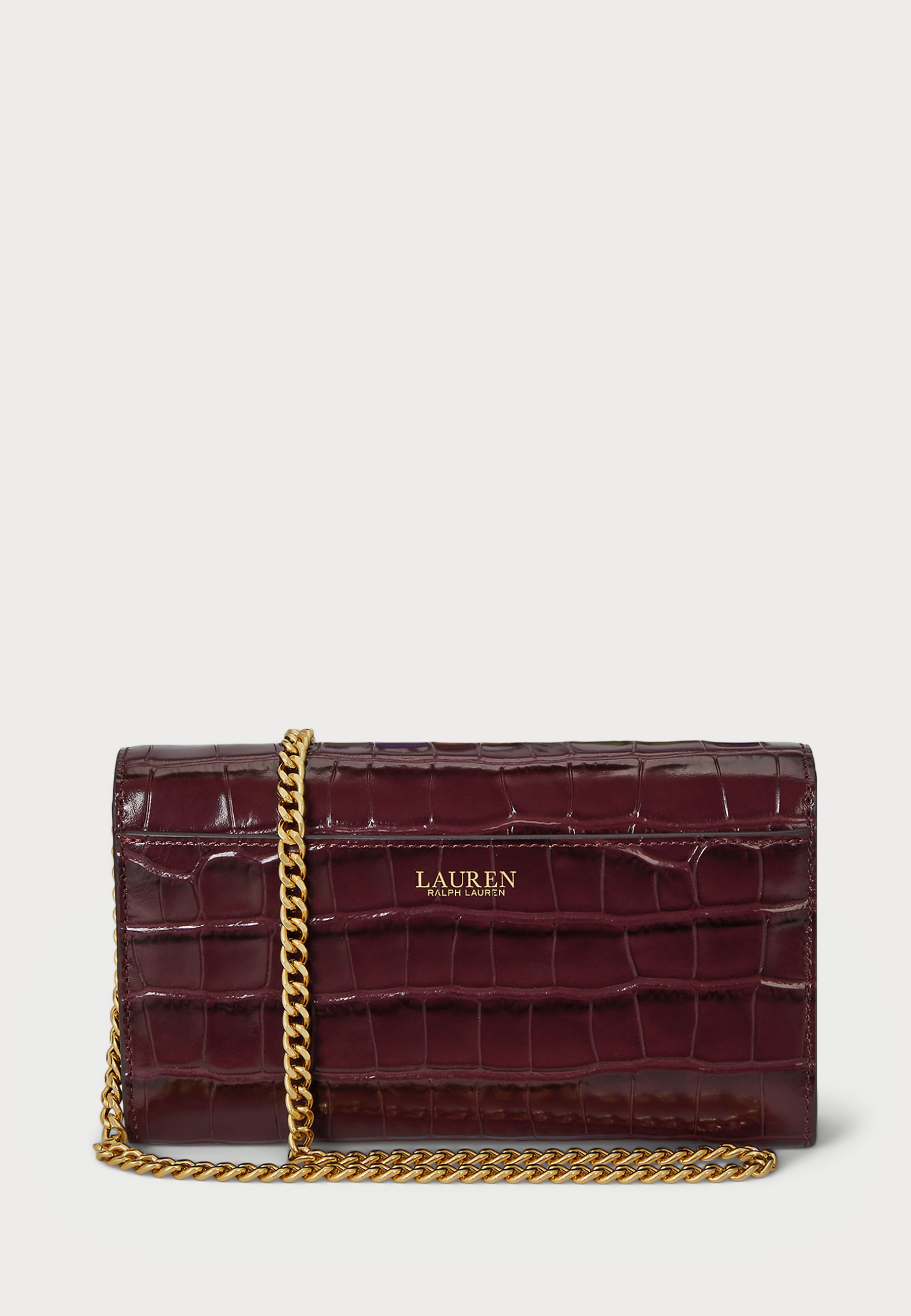 Lauren Ralph Lauren CROC-EMBOSSED MEDIUM ADAIR II CROSSBODY