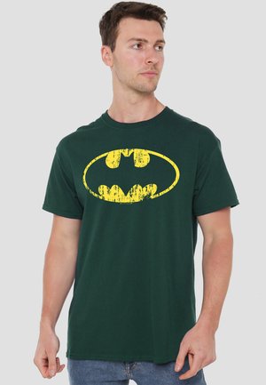 Cotton Soul, BATMAN CLASSIC LOGO DISTRESSED - Print T-shirt - dark green