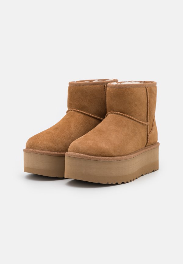 CLASSIC MINI PLATFORM - Platform ankle boots - chestnut2