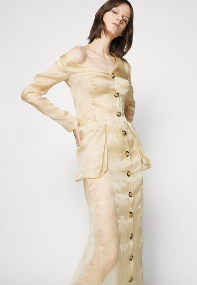 A.W.A.K.E. MODE OFF SHOULDER ORGANDY WITH POCKETS - Cocktail dress / Party dress - beige