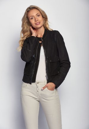 Maze Veste en cuir - black