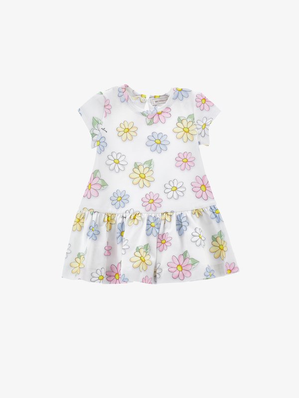 ABITO FREE TIME MARGHERITE - Jersey dress - bianco