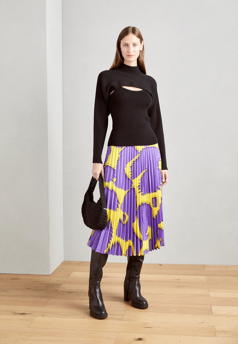 RICH MNISI SCRAMBLE SKIRT - Πλισέ φούστα - purple/yellow