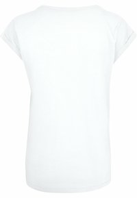 Weißes Kurzarm-T-Shirt mit Rundhalsausschnitt, aus weichem Baumwollmaterial und glatter Textur; keine sichtbaren Muster oder Designs.