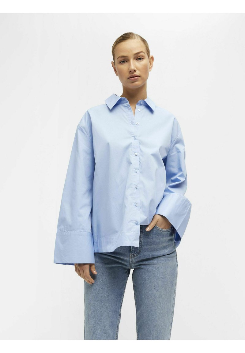 Object LOOSE FIT - Blusa com botões - serenity