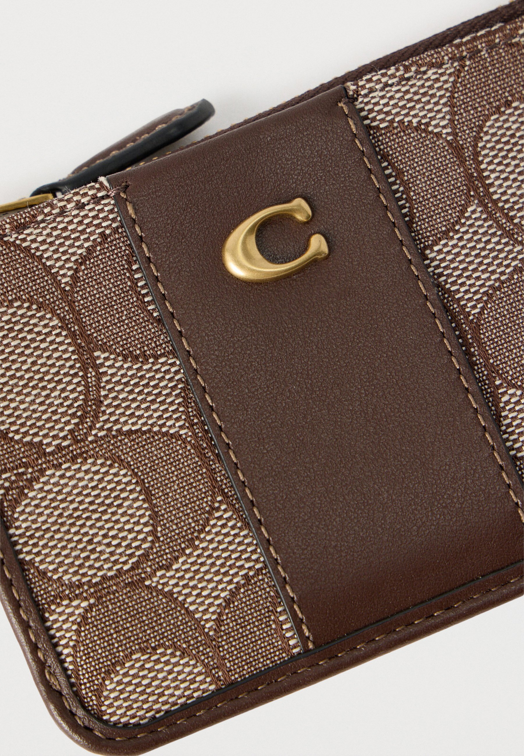 COACH SIGNATURE ESSENTIAL MINI ID CARD CASE - Wallet - oak maple