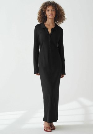 COLLAR DETAIL  REGULAR FIT - Maxi šaty - black